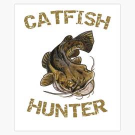 Catfish Hunter | Flathead Catfish Bumper Sticker Vinyl Decal 5"
