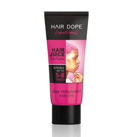 Semi-permanent Hair Dye – Easy, fast to apply intense color, lasts up to 8 washes (Colors: Fab Fuchsia, Mula Green, and Icy)– Hair Juice by Hair Dope, 2.53 oz presentation –100% Vegan, Cruelty Free, Non-Damaging Formula (Fab Fuchsia)