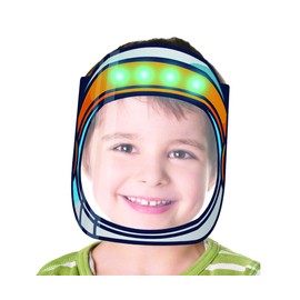 3 Qty Popular Jobs Character Animation Design FACE Shield for Children (Firemen, Astronauts, Pirates)- Clear Visor with Comfortable Elastic Band and Sponge, Kids & Children