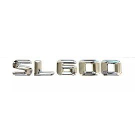 Unbranded #1 CHROME SL600 REPLACEMENT FOR MERCEDES REAR TRUNK EMBLEM BADGE NAMEPLATE DECAL