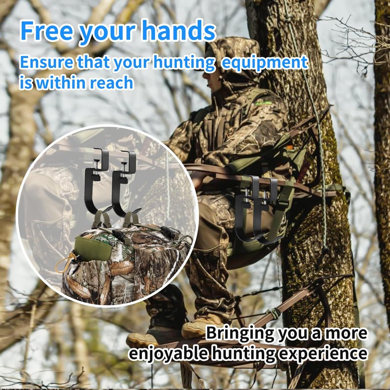 Metal Hunting Tree Stand Seat Hangers 4PCS Adjustable Treestand Gear