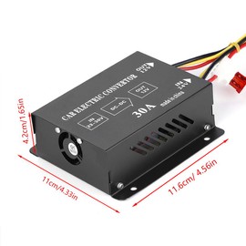 Reminnbor Voltage Converter, DC 24 V to 12 V Power Converter, Car Truck, Electric Inverter Voltage Reducer Step-Down Transformer (#5)