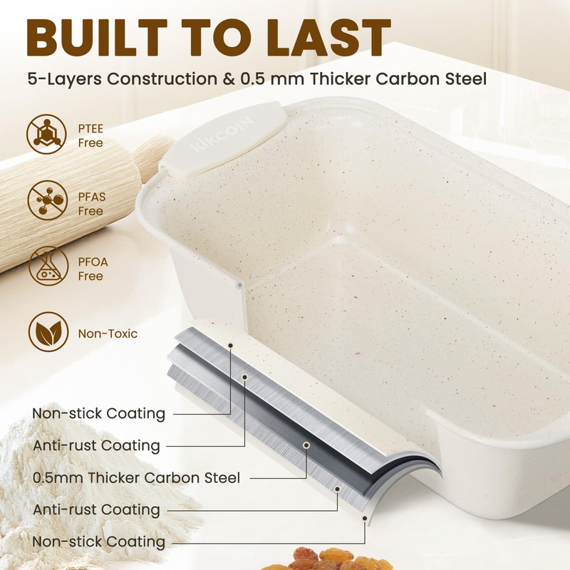 Kikcoin 22 PCS Nonstick Baking Pans Set, Stackable Bakeware Sets