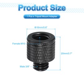 PATIKIL Tripod Screw Adapter M10 Female to 3/8" Male, Tripod Nut Connectors Camera Mount Screw Camera Double Head Converter for Microphone Holder Magic Arms Accessories