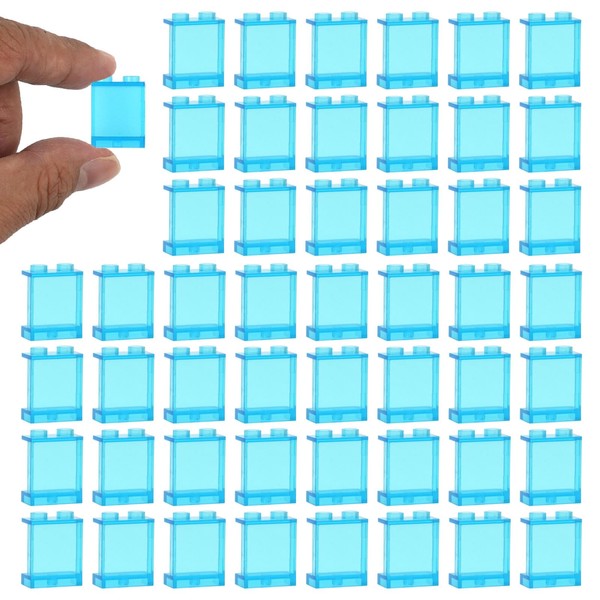 MALEKO Transparent Clear Window House Building Bricks, Classic Flat Plates