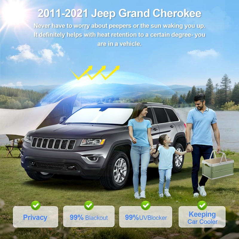 8pcs Car Window Shades forJeep Grand Cherokee 2011-2021(NOT Grand Cherokee