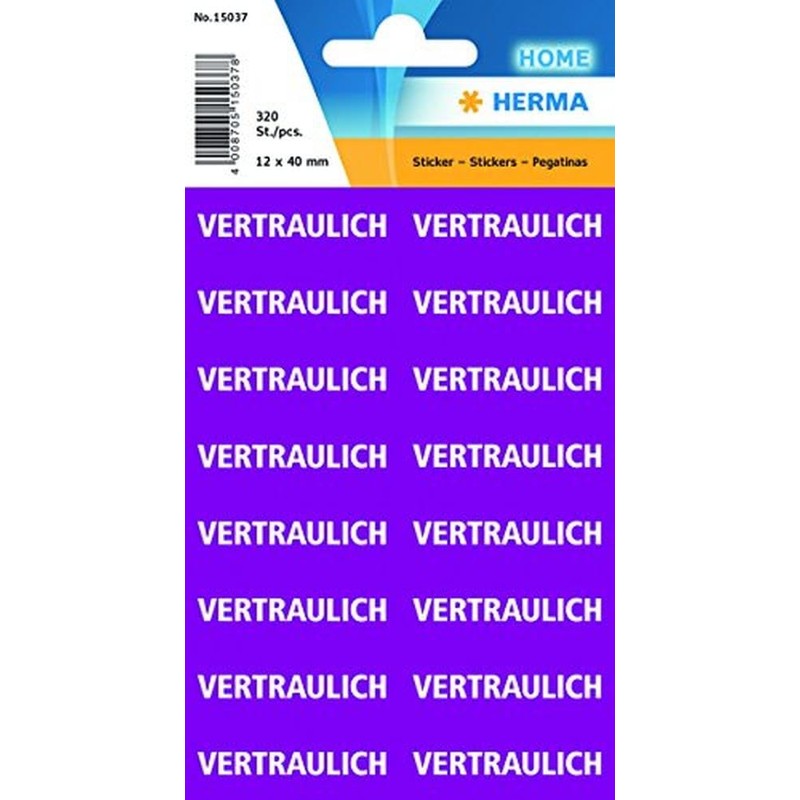 Herma Textetiketten eilt very