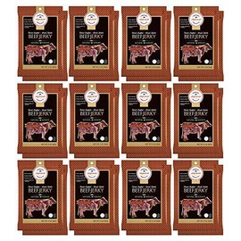 Aufschnitt Grass Fed Beef Jerky - Low Sodium, Certified Kosher - Made in USA - Keto Friendly - 12 Pack, Sweet Chipotle