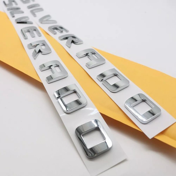 Unbranded 2PCS GLOSS CHROME DOOR SIDE EMBLEM FIT FOR SILVERADO
