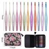 Mdoker Newest Aluminum Crochet Hook Set with Case Ergonomic Grip