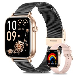 Fitonme Women's Smartwatch with Phone Function, 1.83 Inch HD Touchscreen Smart Watch with Heart Rate Monitor, Sleep Monitor, SpO2 Pedometer, 100+ Sports Modes, IP68 Waterproof Fitness Watch for