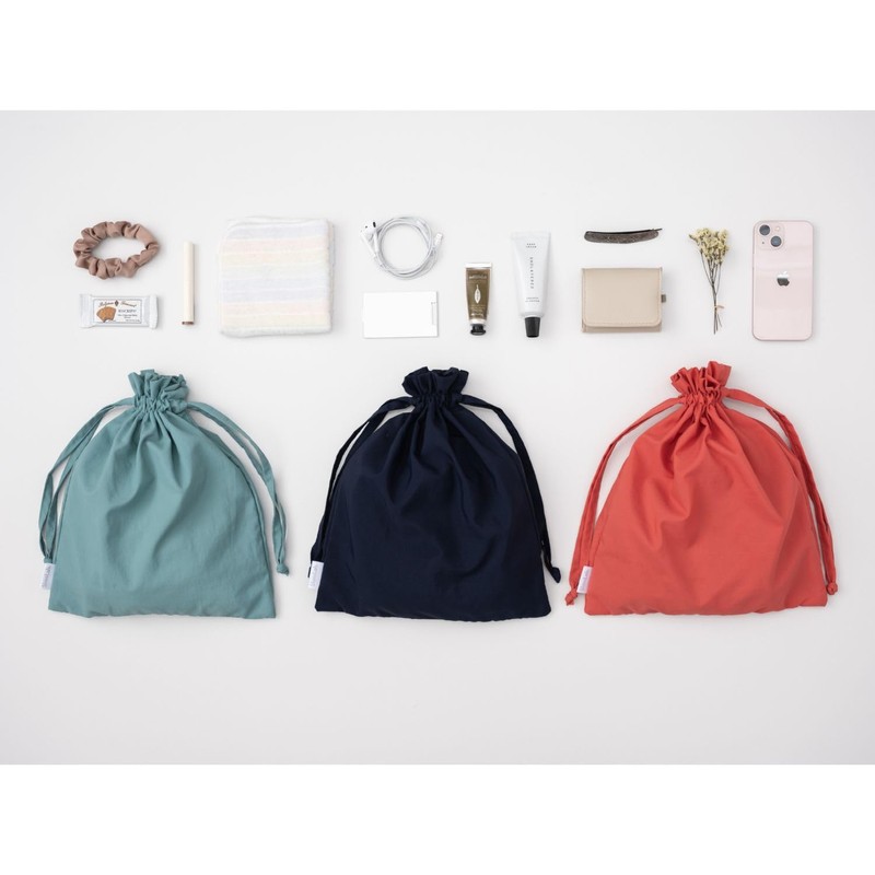 Shiro Lab 3-Way Drawstring Pouch, GRY Drawstring Bag, Business Trips,