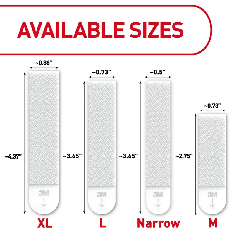 Command 10 lb Narrow Picture Hanging Strips 12 Pairs (24