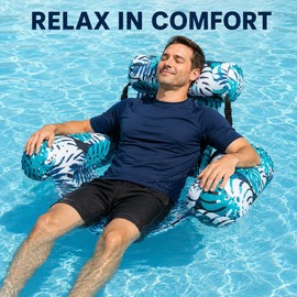 Inflatable Pool Float Chair for Adults – Portable Reclining Water Lounger for Pool, Lake & Beach Relaxation
