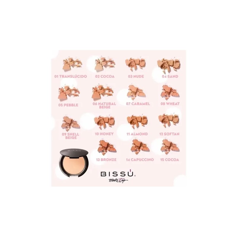 Polvo Maquillaje Compacto Para Rostro Bissú