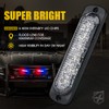 Xprite 4PCS LED Emergency Strobe Lights, Red Blue 12-LED Surface