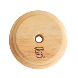 Weck Flat Top Wood Lid w/HOLE M WW-024M Natural