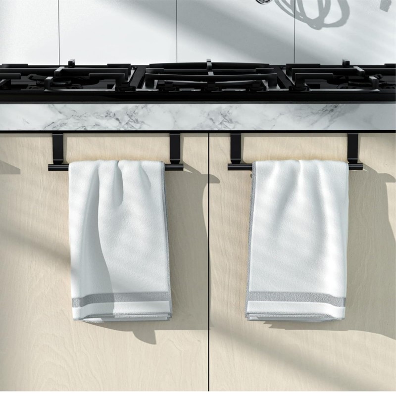 DAIYEE 36cm Stainless Steel Over Door Towel Rack Bar Holders
