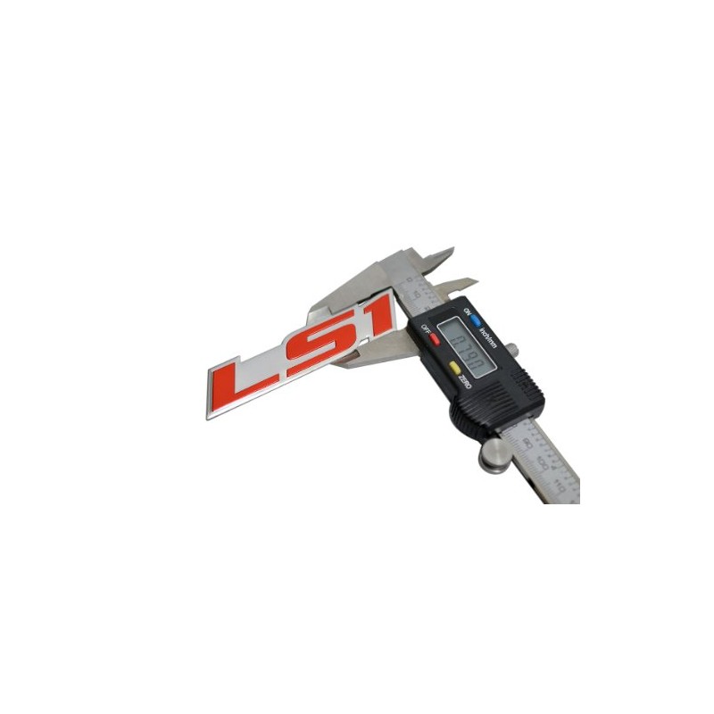 ERPART LS1 Embossed RED on Highly Polished Silver Real Aluminum