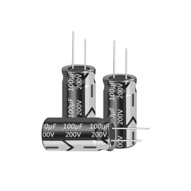 Cermant 10pcs 200V 100UF Capacitor 16x25MM(0.63x0.98in) Aluminum Electrolytic Capacitors for TV, LCD Monitor, Game