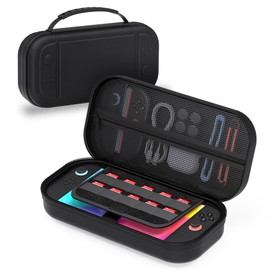 DEVASO キャリングケース Switch 2 収納ケース 保護 大容量 ゲームカード10枚 旅行用 防水 防塵 防汚 耐衝撃 持ち運びに便利 ブラック