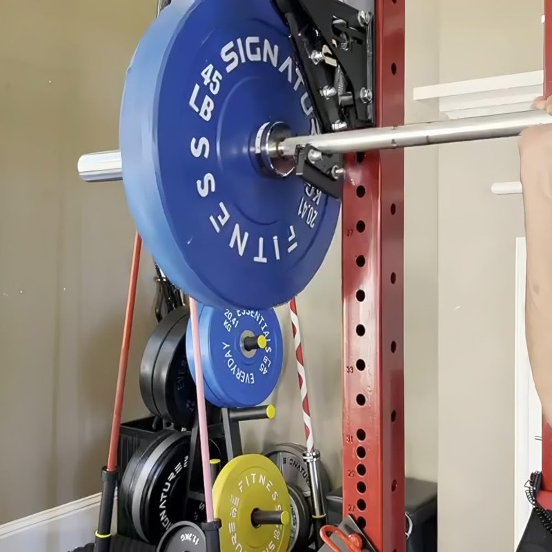 Fitvids Power Rack Barbell J-Hooks Attachments -Heavy Duty Barbell Holders