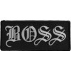 Boss Patch - 3.5x1.5 inch. Embroidered Iron on Patch (P3251)