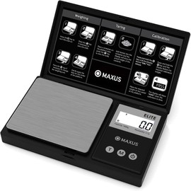 MAXUS Digital Gram Scale 1000g/0.1g, Small Food Scale with Backlit LCD, Mini Pocket Scale for Jewelry