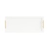 Kate and Laurel Halsey Rectangle Decorative Narrow Tray with Gold