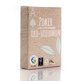 Eco Poker Card Game, Sustainable and Ecological, Poker Cards Made of Playing Cards Cardboard for the Environment (1 x Cards in Folding Box)