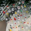 Christmas Nail Art Stickers 5D Embossed Snowman Nail Decals with