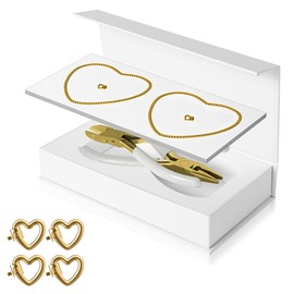 Kwkppz Permanent Bracelet Kit – 4 Pcs Locking Heart Clasp DIY Bracelet Set for Couples, Friendship, and Family – Unique Gift for Anniversary, Mother's Day, Birthday – His & Hers Matching Jewelry