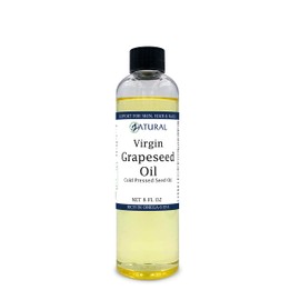 Zatural Grapeseed Oil Organically Grown 100% Pure Cold Pressed Virgin High Tempurature Cooking Oil (8oz)