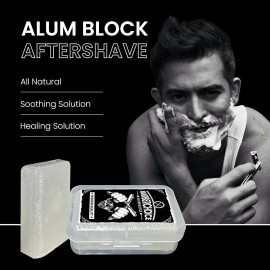 Pacific Pelican Alum Block – Razor Burn Relief & Aftershave in Travel Case