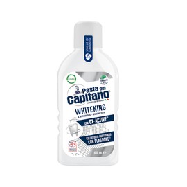 Pasta del Capitano, Whitening & Sensitiv Mundwasser, Tägliches Mundwasser, Stellt die natürliche Weiße ohne den Zahnschmelz zu schädigen wieder her, 100% Made in Italy, 400 ml Flasche