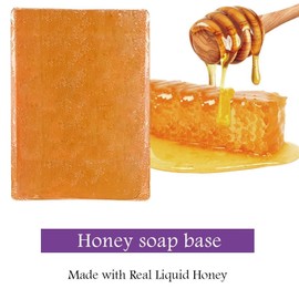 TinMeZor Honey DIY Handmade Soap Vegan, Cruelty Free, Easy to Cut - 5.2 Pound - Moisturizing Melt and Pour Soap Base for Soap Making (Large, Honey)