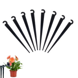 QIUMING 100 Stück Micro Drip System Pipe Holders Drip Irrigation Support Holder Garden Hose Ground Anchor Automatic Irrigation Drip Sprinkler Ground Spike Attachment für 4/7-Rohr, Tropfbewässerung