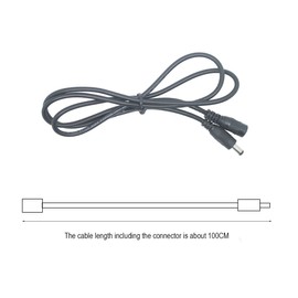 Litever Extension Cable 20 awg 3.3 ft/1Meter, 5.5mm x 2.1mm DC Plugs, Male to Female, for Power Adaptor for 5~24VDC LED Light Strips, CCTV; Copper Core Extension Jumper Cord-(4-Pack)