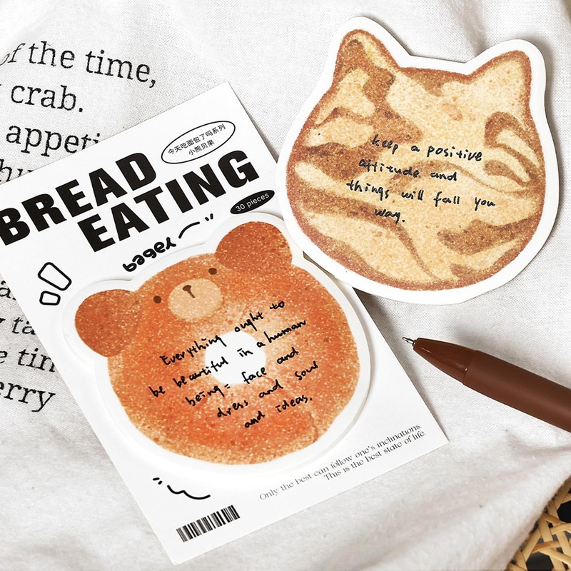 Bread Themed Sticky Note Pads Set 6-in-1, 3x3 Inches 180