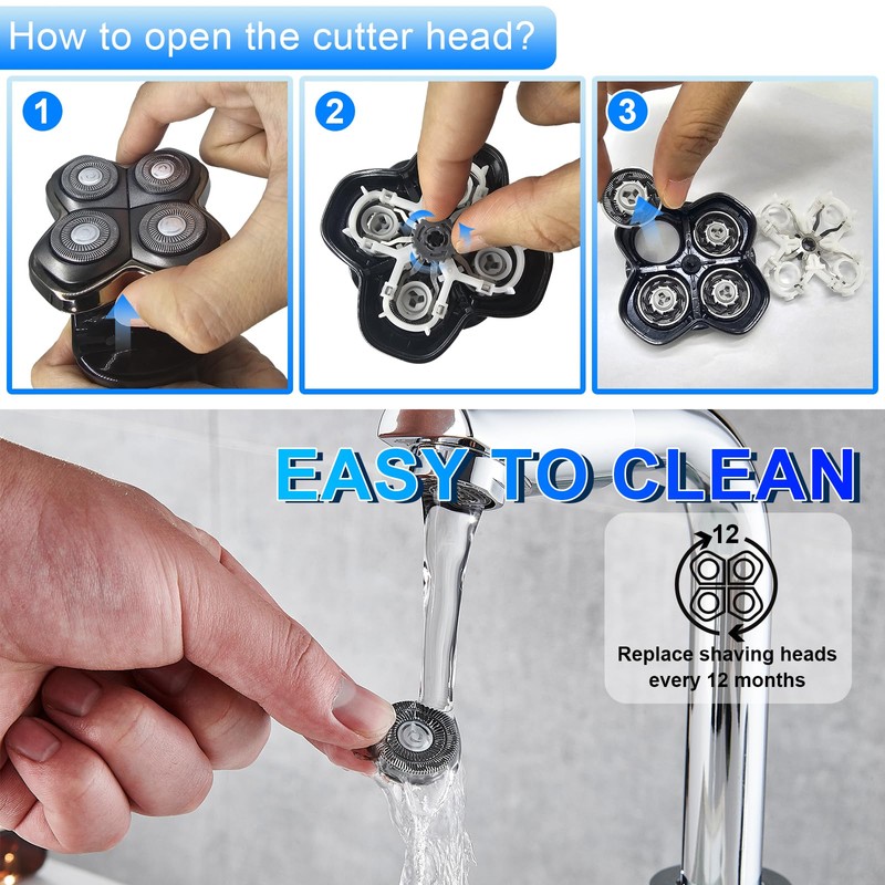 Shaver Replacement Blades compatible Skull Shaver for Pitbull Gold PRO/Pitbull