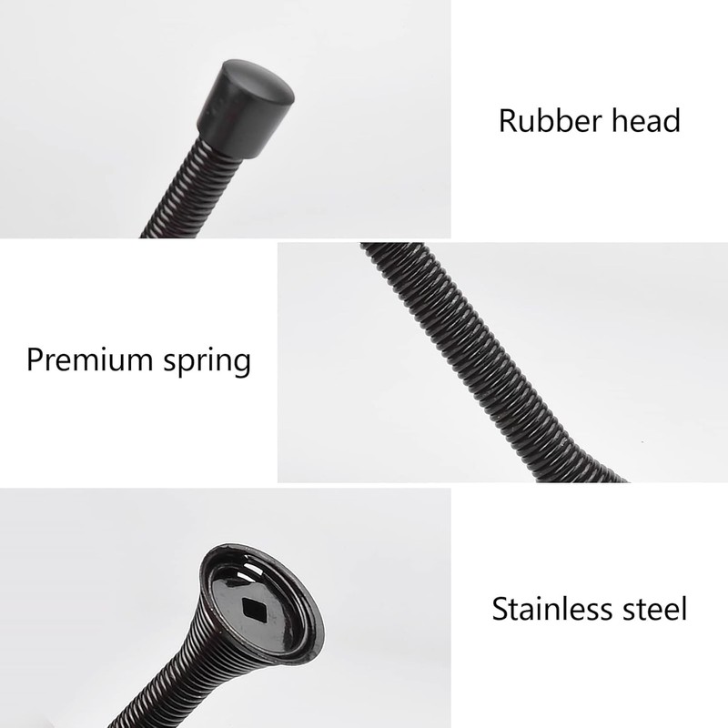 85mm Spring Door Stop - Heavy Duty Metal Wall Mounted