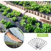 UPMCT 12 Inch Galvanized Garden Landscape Staples Stakes, 25 50