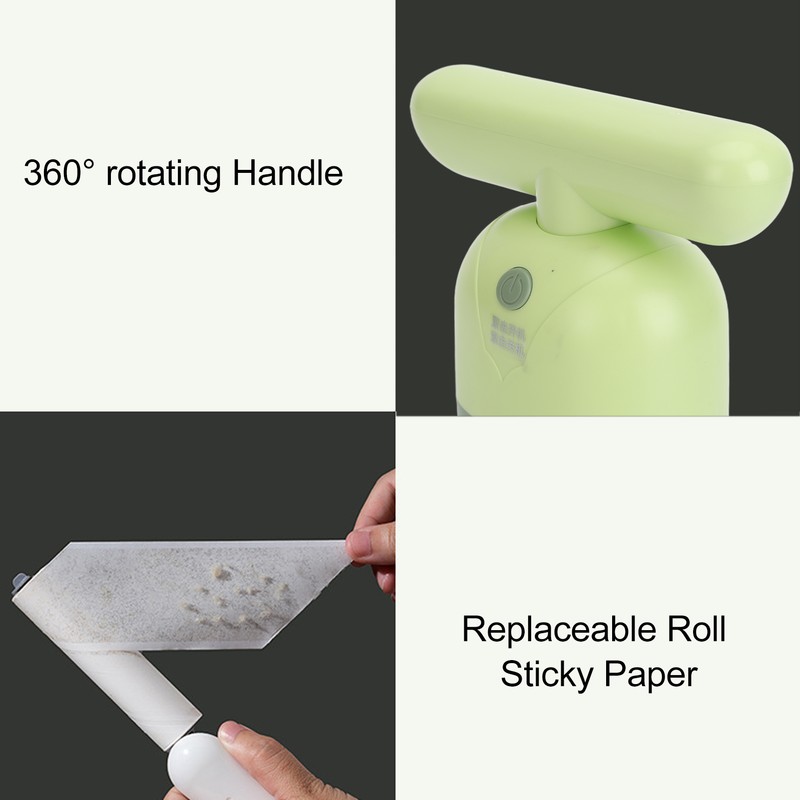 2 in 1 Electric Lint Shaver Sticky Roller Rotating Handle