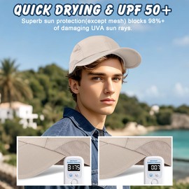 TAGVO Baseball Cap Men Women Pack of 2 Foldable Adjustable UV Protection Quick Drying Breathable Baseball Cap Lightweight Foldable Sports Running Cap for Travel Outdoor Tennis Golf Fishing Travel