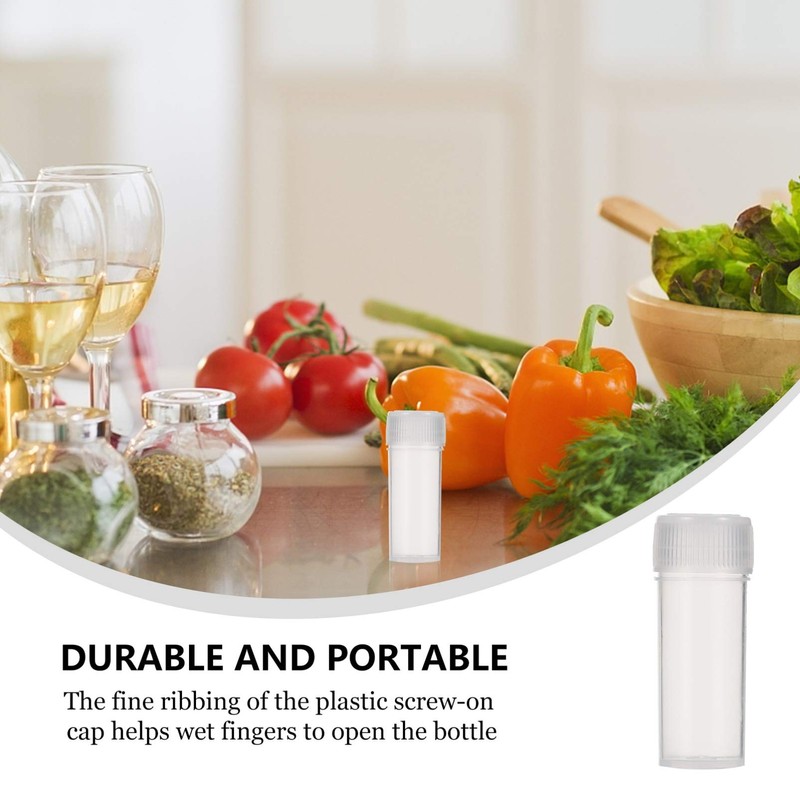 VILLCASE 100pcs Plastic Sample Bottles, 5ML Small Pill Plastic Containers