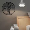 LIKEUDO 30 cm Tree of Life Black Metal Tree of