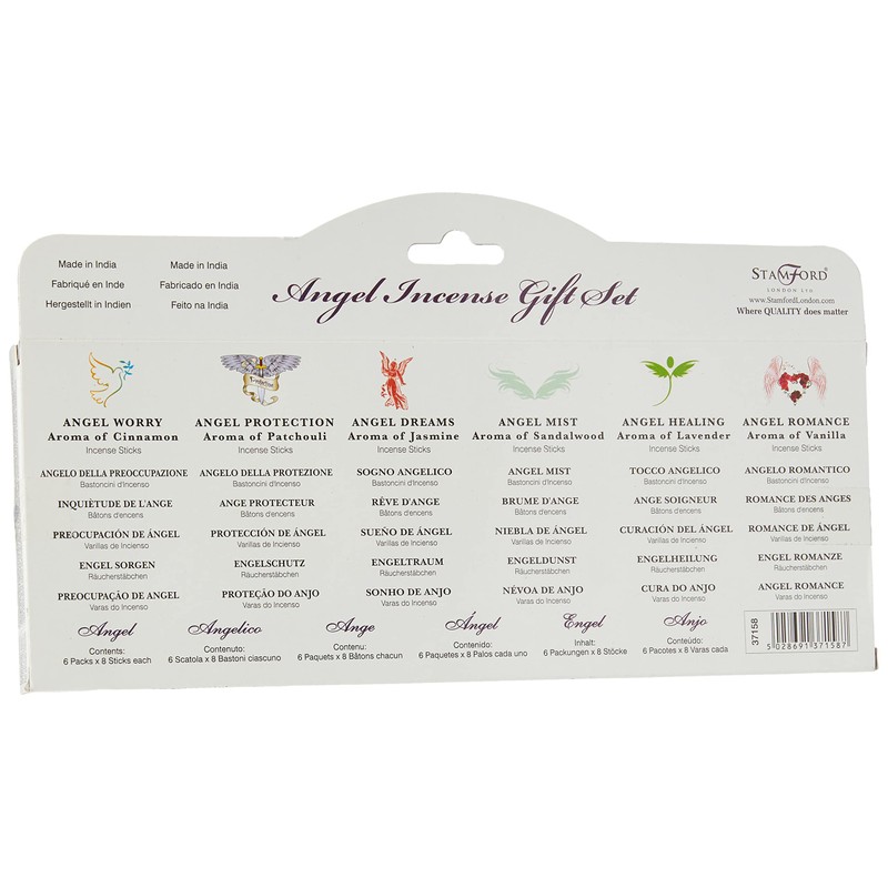Stamford 37158 Angel Incense Gift, 6 Packs x 8 Sticks,