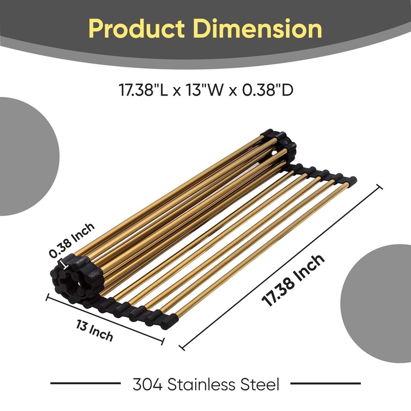 Strictly Sinks Stainless Steel Roll Up Dish Drying Rack –