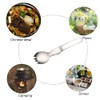 2 Pcs Foldable Cutlery Stainless Steel Folding Spork Lightweight Outdoor