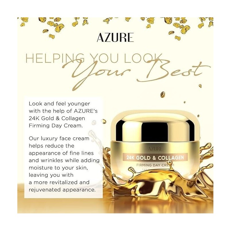 GOLD COLLAGEN Azure Dermatologist Tested 24K Gold & Collagen Face
